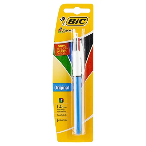 Caneta Esferográfica 4 Cores 1,0mm Ponta Média Original Bic