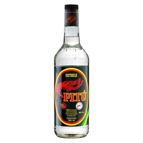 Aguardente de Cana Adoçada Pitú Garrafa 965ml