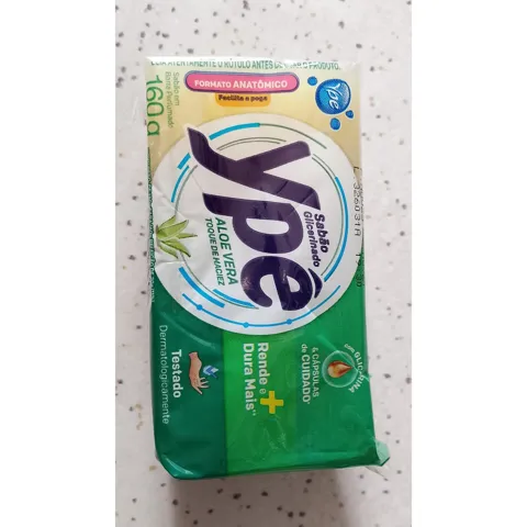 Sabão em Barra Glicerinado Aloe Vera Ypê 180g