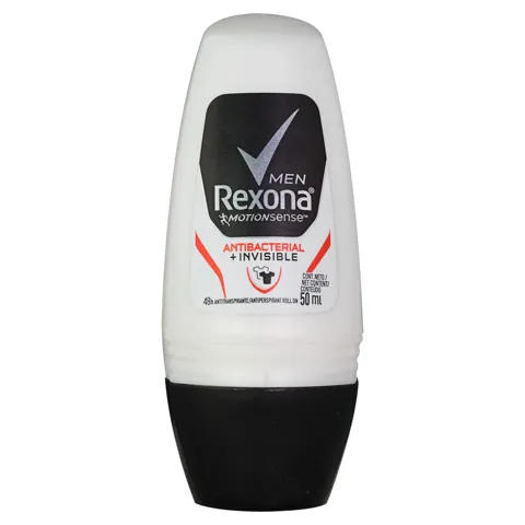 Antitranspirante Roll-On Antibacterial e Invisible Rexona Men Motionsense 50ml