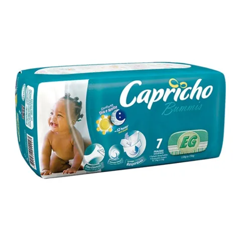 Fraldas Descartáveis CAPRICHO BABY Eg 7Unidade