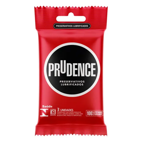 Preservativo Masculino Lubrificado Prudence Pacote 3 Unidades