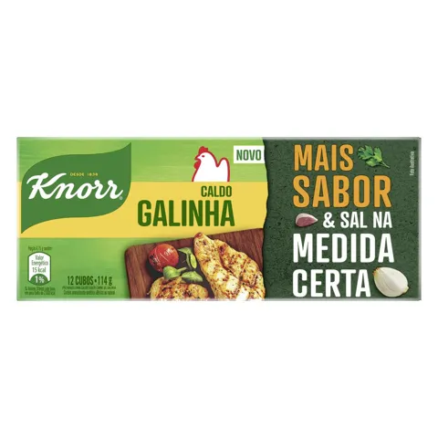 Caldo em Tablete Galinha Knorr Caixa 114g 12 Unidades