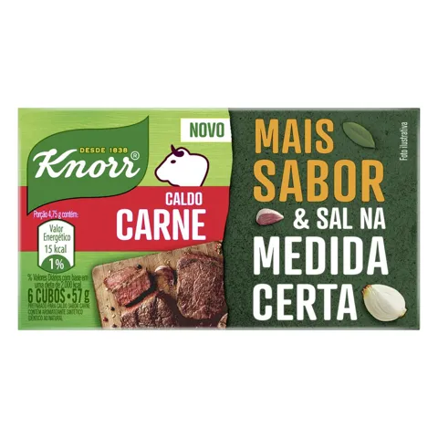 Caldo em Tablete Carne Knorr Caixa 57g 6 Unidades