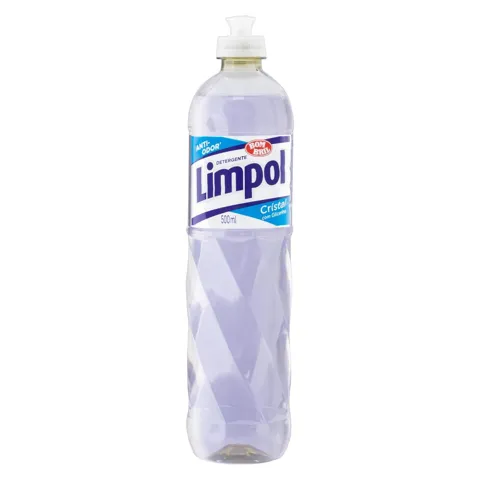 Detergente Líquido Cristal Bom Bril Limpol Frasco 500ml