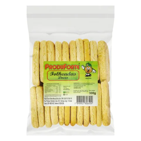 Bolacha Folhada Doce Produforte Pacote 300g
