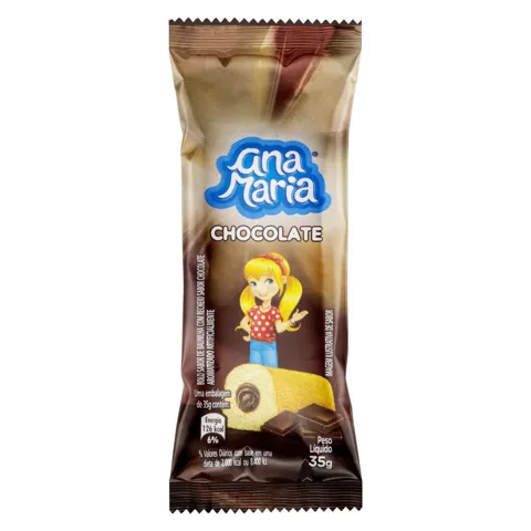 Bolo Baunilha Recheio Chocolate Ana Maria Pacote 35g