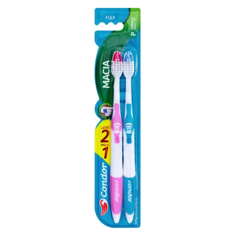 Escova Dental Macia Condor Flex Cabeça P Leve 2 Pague 1 Unidade