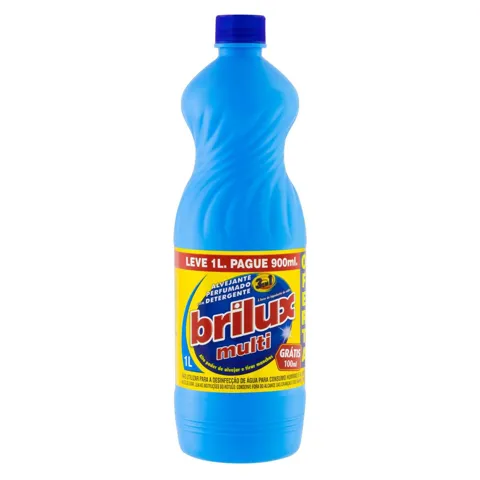 Alvejante 3 em 1 Brilux Multi Frasco Leve 1l Pague 900ml