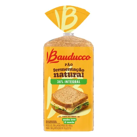 Pão de Forma Integral Bauducco Pacote 390g