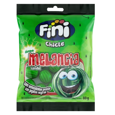 Chiclete Ácido Melancia Fini Pacote 80g