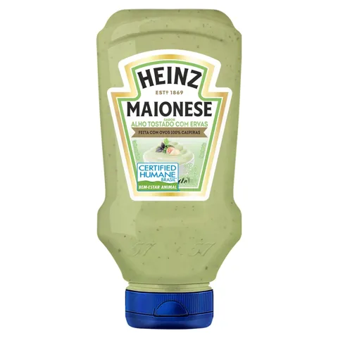 Maionese Alho Tostado com Ervas Heinz Squeeze 215g