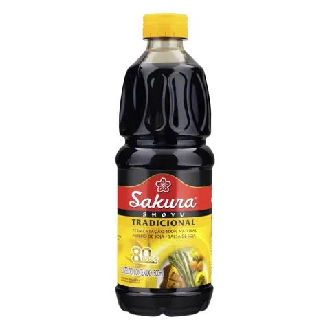 Molho Shoyu Tradicional Sakura Garrafa 500ml