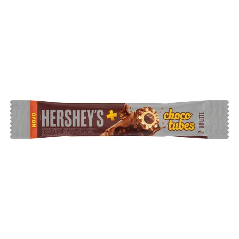 Rolinhos de Wafer Ao Leite Hershey's Mais Chocotubes Pacote 25g