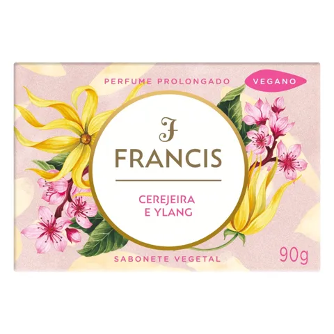 Sabonete Barra Vegetal Cerejeira e Ylang Francis Caixa 90g