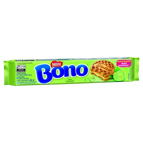 Biscoito Recheio Limão Bono Pacote 90g