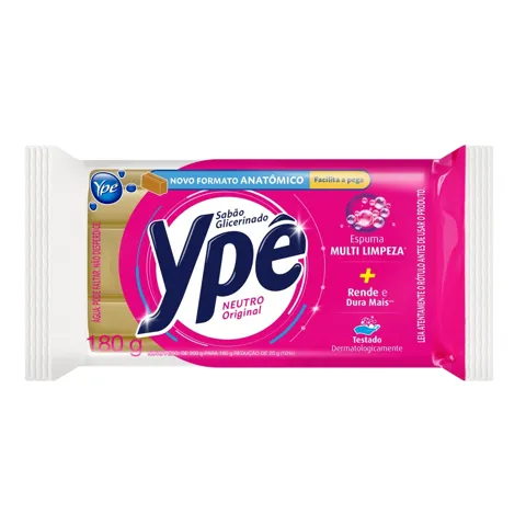 Sabão Barra Glicerinado Neutro Original Ypê Flow Pack 180g