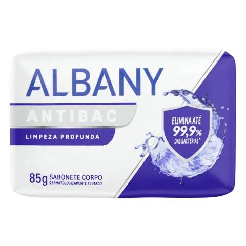 Sabonete Barra Limpeza Profunda Albany Antibac Envoltório 85g