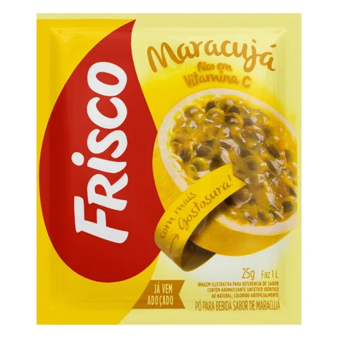 Refresco em Pó Maracujá Frisco Pacote 25g