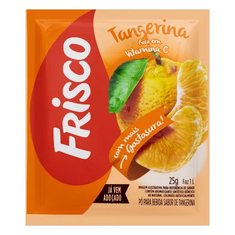 Refresco em Pó Tangerina Frisco Pacote 25g