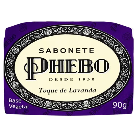 Sabonete Barra Vegetal Toque de Lavanda Phebo Envoltório 90g