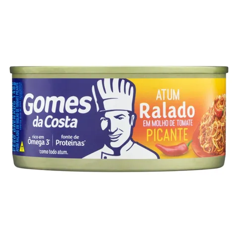 Atum Ralado ao Molho de Tomate Picante Gomes da Costa Lata 140g