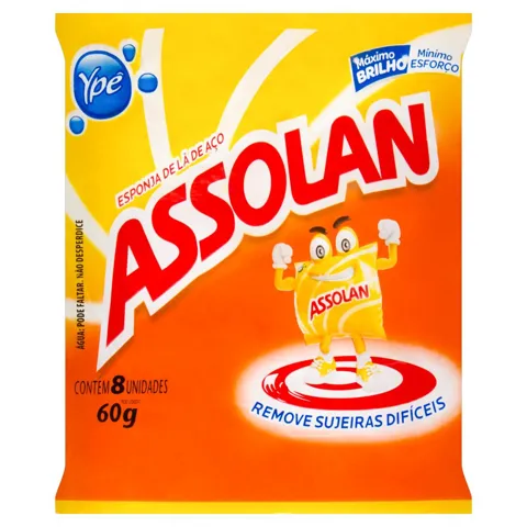 Esponja Aço Assolan 45g 8 Unidades