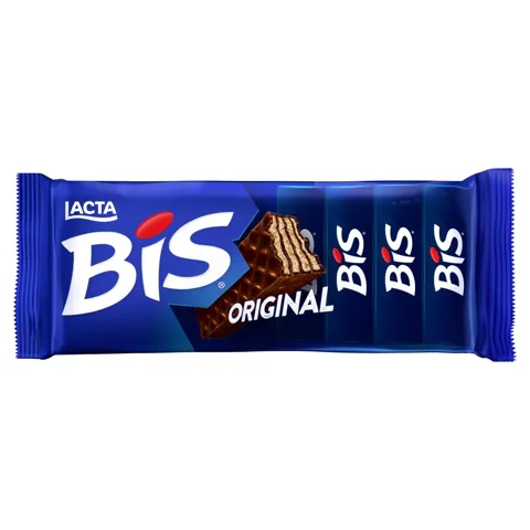 Wafer Recheio e Cobertura Chocolate Lacta Bis Pacote 100,8g