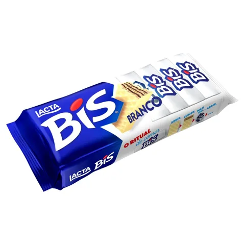 Wafer Recheio e Cobertura Chocolate Branco Lacta Bis Pacote 100,8g
