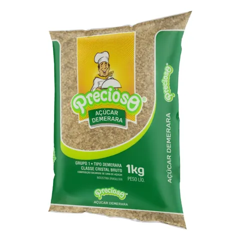 Açúcar Demerara Precioso Pacote 1kg