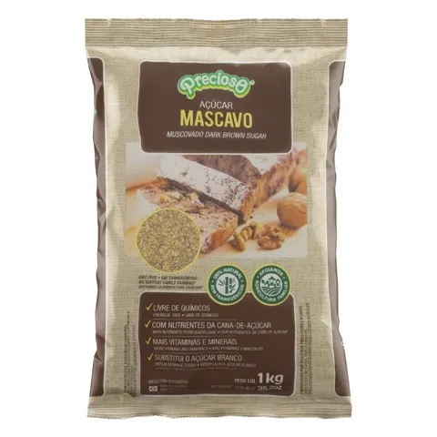 Açúcar Mascavo Precioso Pacote 1kg