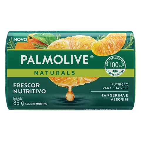 Sabonete Barra Frescor Nutritivo Tangerina e Alecrim Palmolive Naturals Envoltório 85g