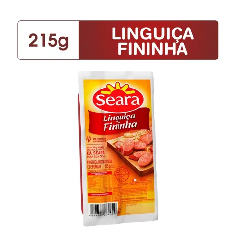 Linguiça fininha defumada Seara 215g