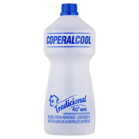 Álcool Líquido 46º INPM Tradicional Coperalcool Frasco 1l