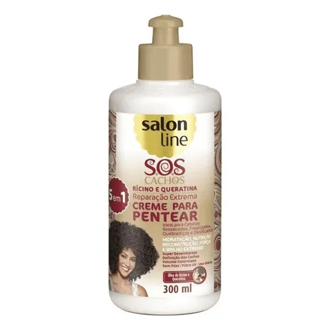 Creme Para Pentear SALON LINE S.O.S Cachos Reparação Extrema- 300ml