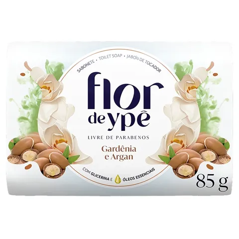 Sabonete Barra Gardênia e Argan Flor de Ypê Envoltório 85g