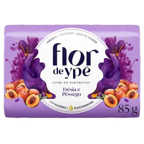 Sabonete Barra Frésia e Pêssego Flor de Ypê Envoltório 85g