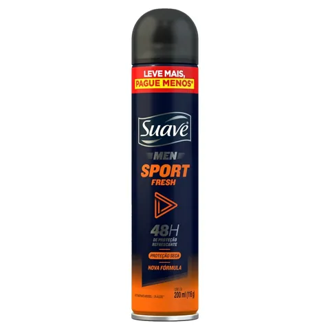 Antitranspirante Aerossol Sport Fresh Suave Men 200ml Leve Mais Pague Menos