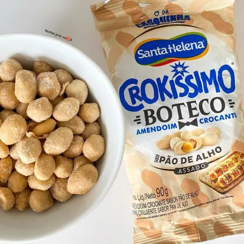 Amendoim Crokissimo Pao De Alho 90G Santa Helena