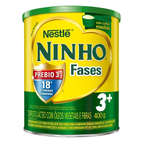 Composto Lácteo Ninho Fases 3+ Lata 400g
