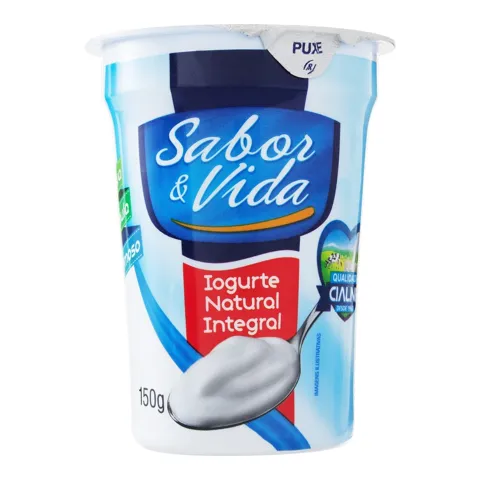 Iogurte Integral Natural Sabor & Vida Copo 150g