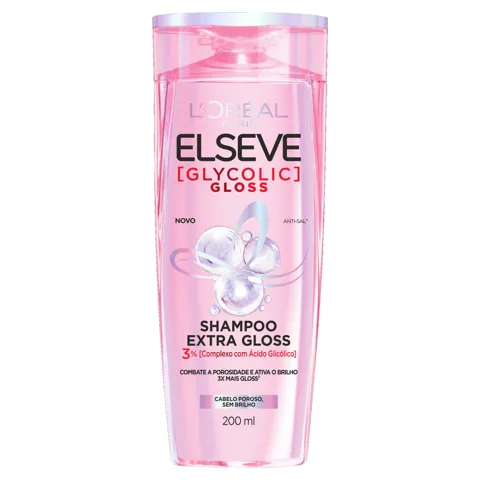 Shampoo L'oréal Paris Elseve Glycolic Gloss Frasco 200ml