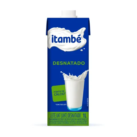 Leite UHT Desnatado Itambé Caixa com Tampa 1l
