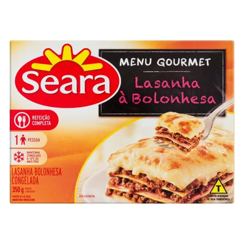 Lasanha Bolonhesa Seara Menu Gourmet Caixa 350g