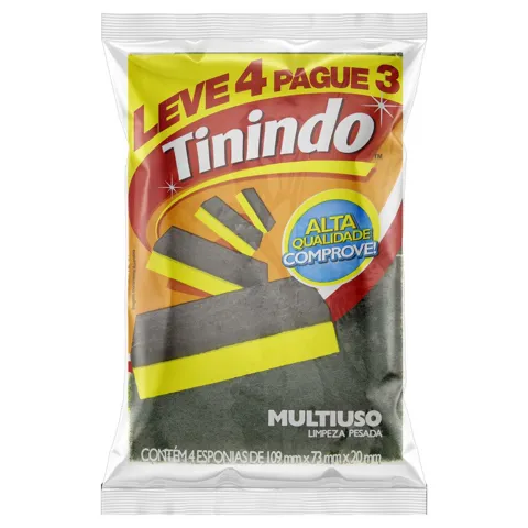 Esponja Multiuso Tinindo Leve 4 Pague 3 Unidades