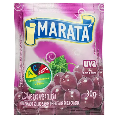 Refresco em Pó Uva Maratá Pacote 30g