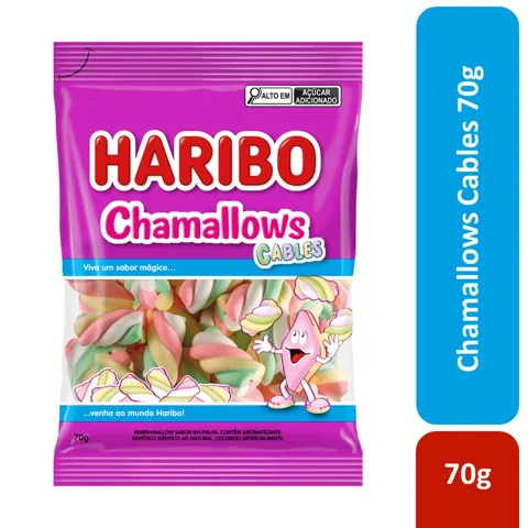 Marshmallow Baunilha Cables Haribo Chamallows Pacote 70g