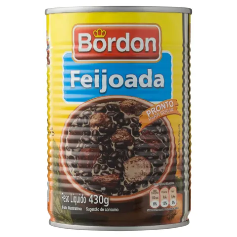 Feijoada Pronta Bordon Lata 430g