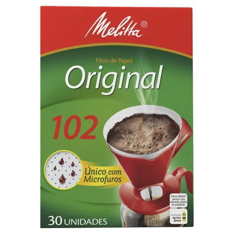 Filtro de Papel Original Melitta 102 Caixa 30 Unidades