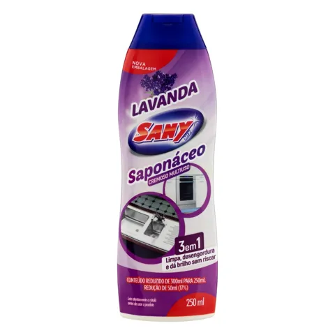 Saponáceo Cremoso Multiuso Lavanda Sany Mix Squeeze 250ml